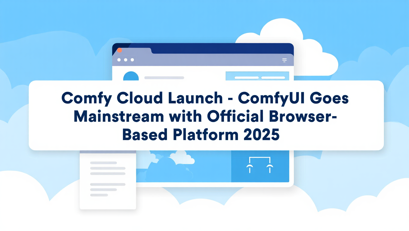 Comfy Cloud Launch: Browser-Based ComfyUI Goes Live - comfyui category tutorial
