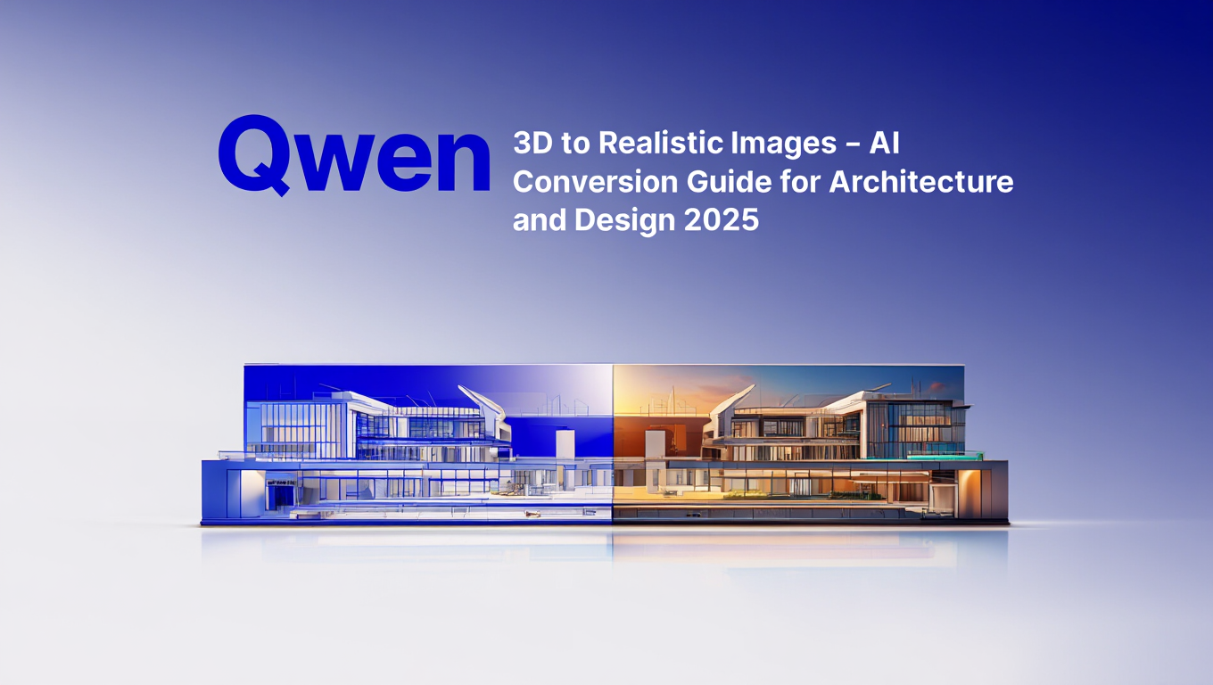 Qwen 3D to Realistic Images - AI Conversion Guide for Architecture and Design 2025 by Kevin - AI Image Generation tutorial
