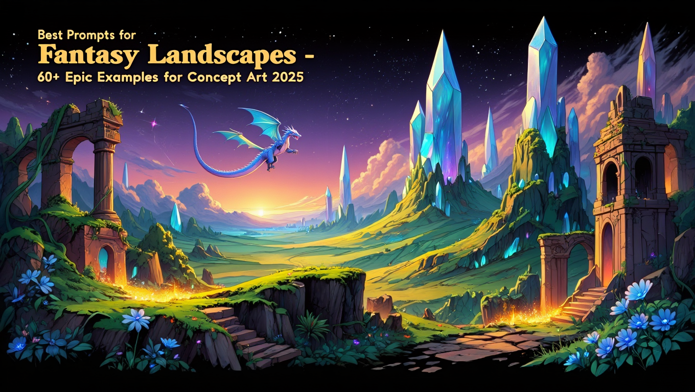 Best Prompts for Fantasy Landscapes - 60+ Epic Examples for Concept Art 2025 - Tutorial tagged with stable-diffusion
