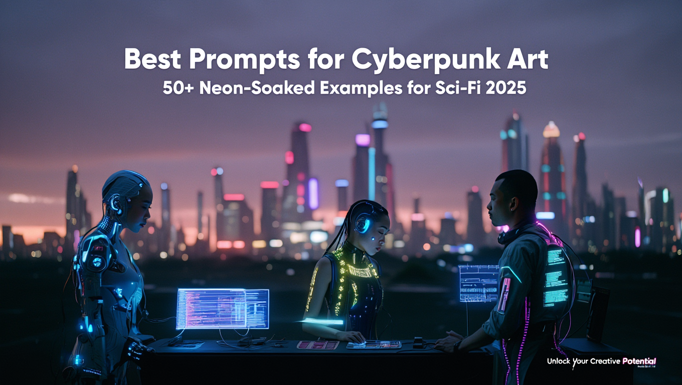 Best Prompts for Cyberpunk Art - 50+ Neon-Soaked Examples for Sci-Fi 2025 by Kevin - AI Image Generation tutorial