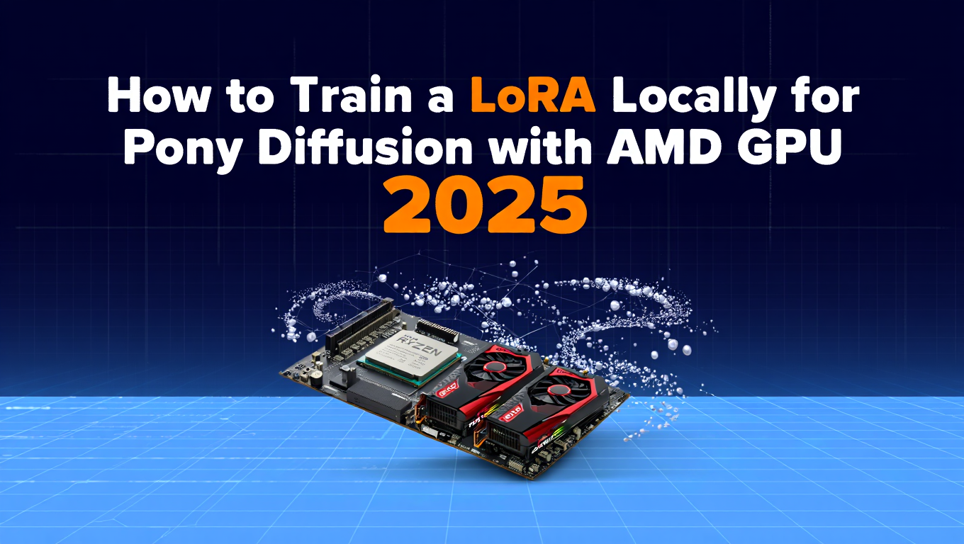 How to Train a LoRA Locally for Pony Diffusion with AMD GPU 2025 - Tutorial tagged with lora-training