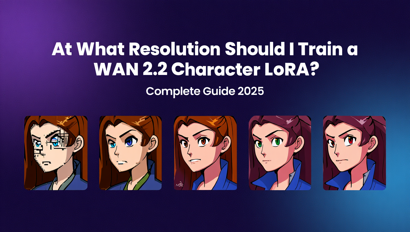 At What Resolution Should I Train a WAN 2.2 Character LoRA? Complete Guide 2025 - Tutorial tagged with lora-training