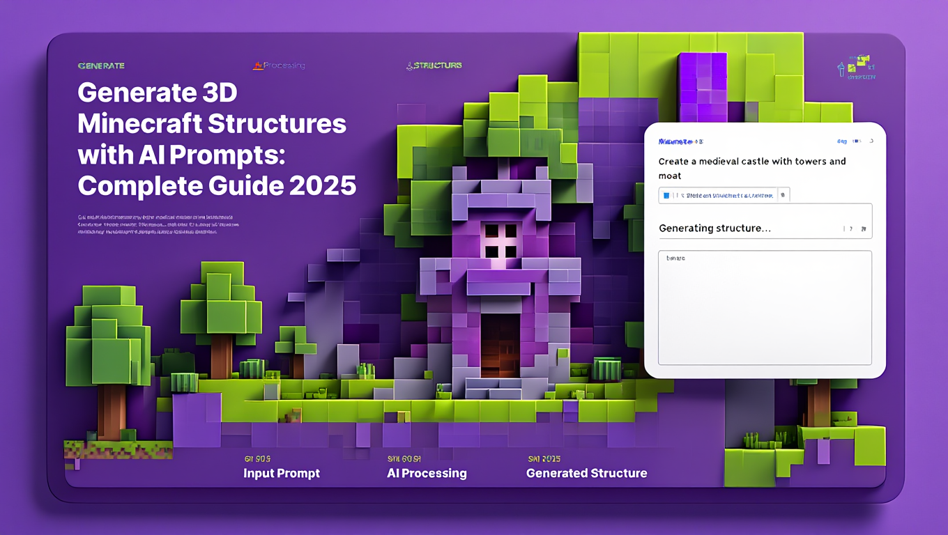 Generate 3D Minecraft Structures with AI Prompts: Complete Guide 2025 by Kevin - AI Image Generation tutorial