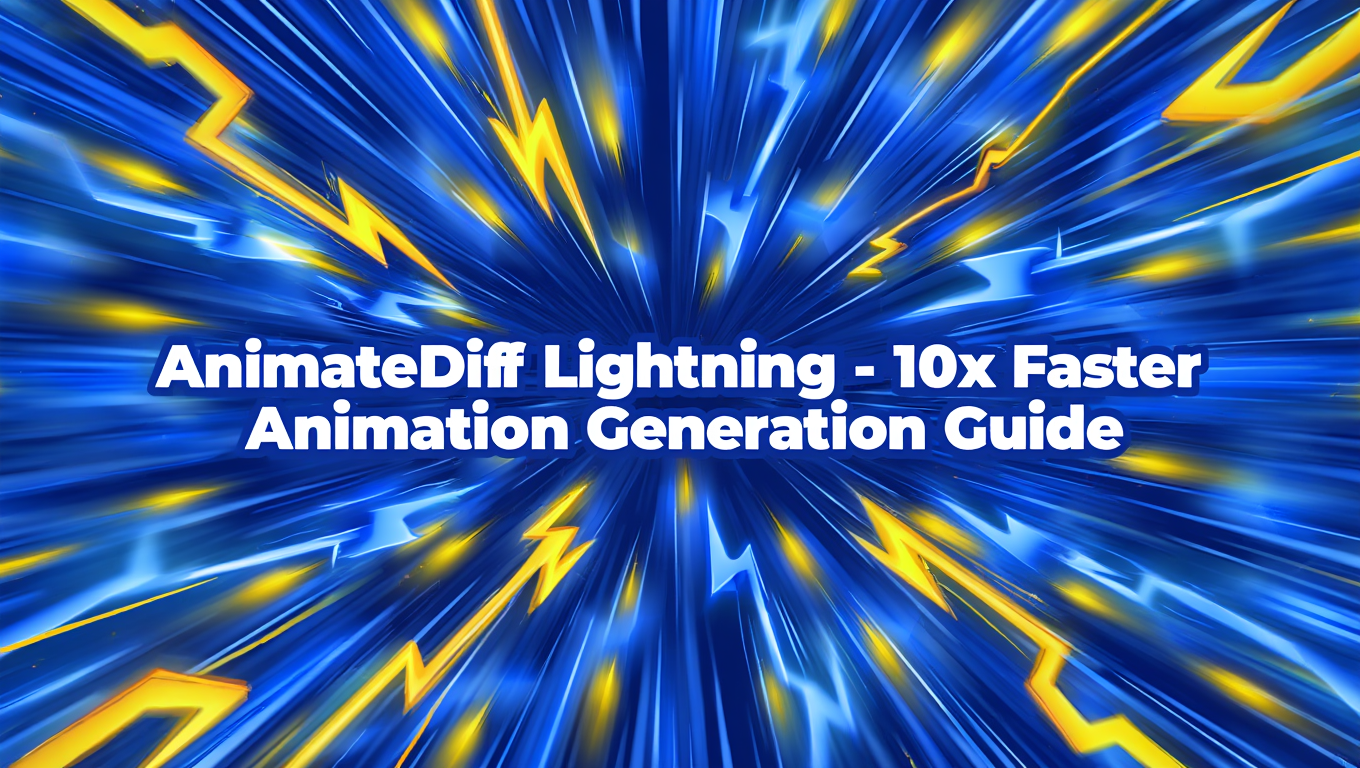 AnimateDiff Lightning - 10x Faster Animation Generation Guide - Tutorial tagged with ComfyUI