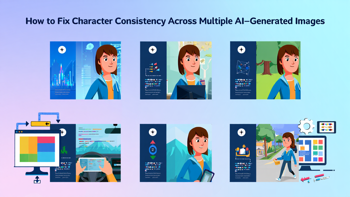 How to Fix Character Consistency Across Multiple AI-Generated Images - Tutorial tagged with FLUX