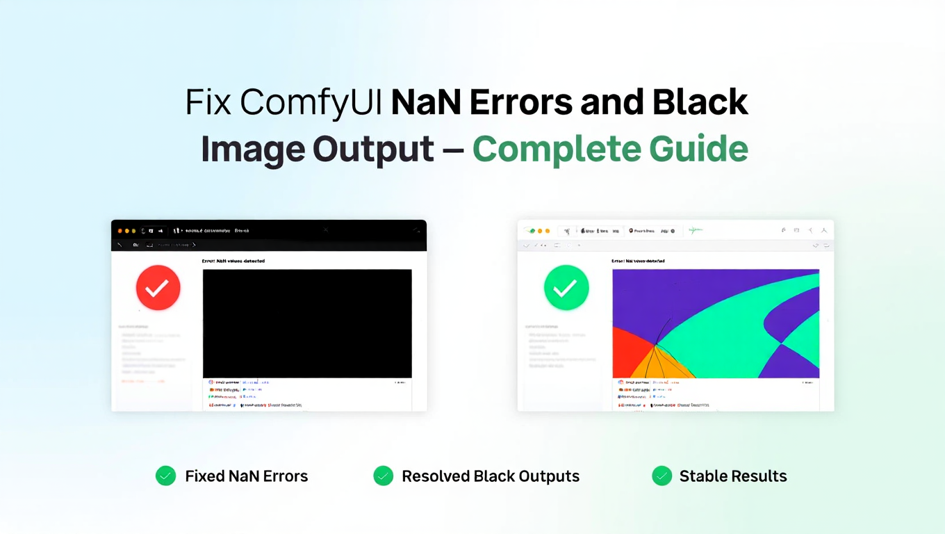 Fix ComfyUI NaN Errors and Black Image Output - Complete Guide - comfyui category tutorial