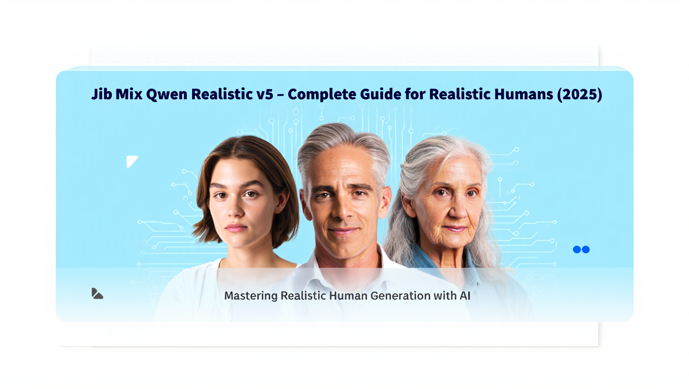 Jib Mix Qwen Realistic v5 - Complete Guide for Realistic Humans (2025) by Kevin - AI Image Generation tutorial