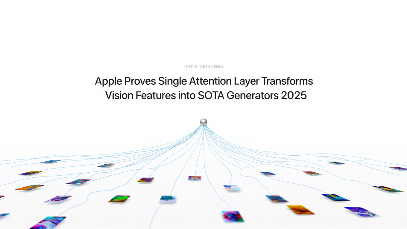 Apple Proves Single Attention Layer Transforms Vision Features into SOTA Generators 2025 by Kevin - AI Image Generation tutorial