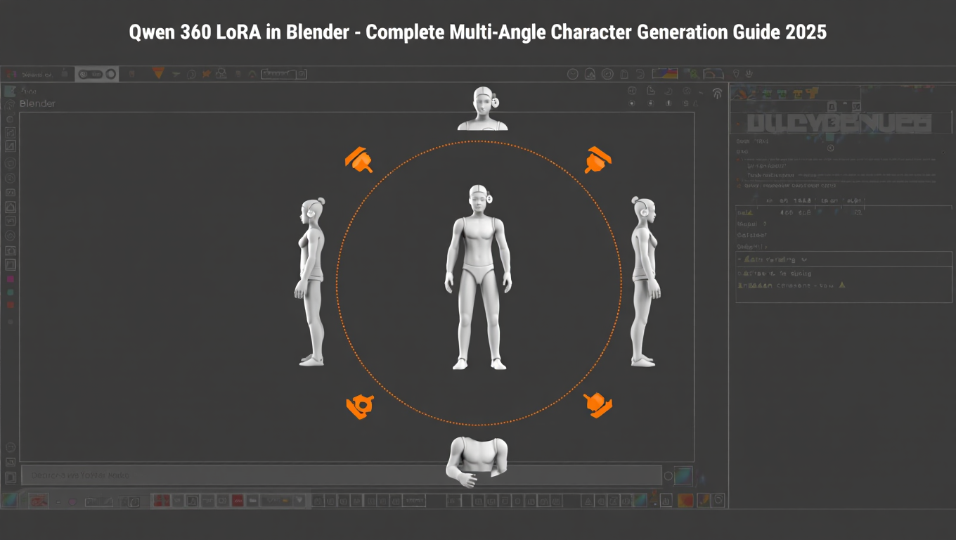 Qwen 360 LoRA in Blender - Complete Multi-Angle Character Generation Guide 2025 by Kevin - AI Image Generation tutorial