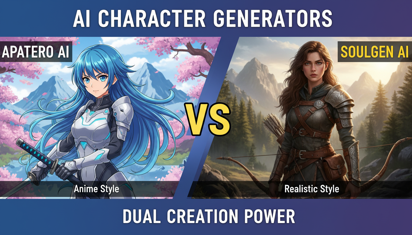 Apatero vs SoulGen comparison for AI character generation