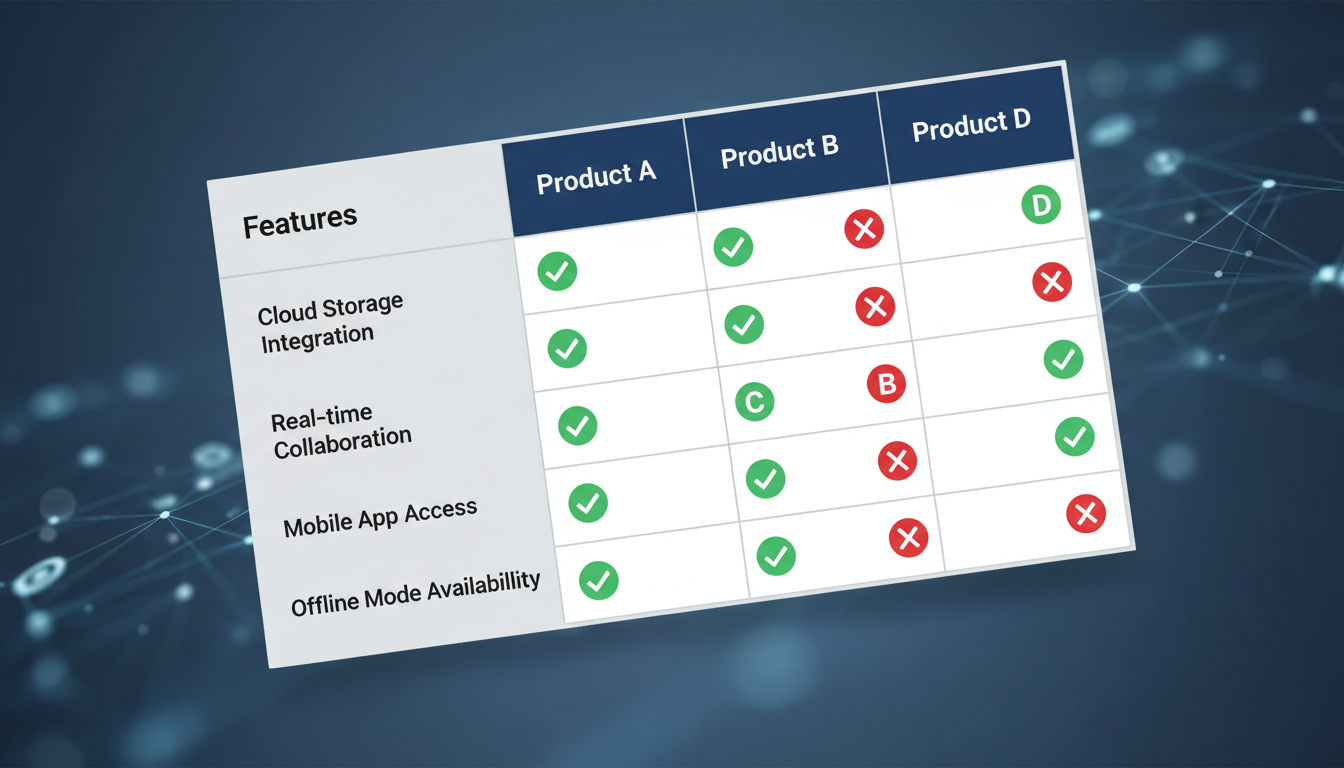 Feature comparison grid