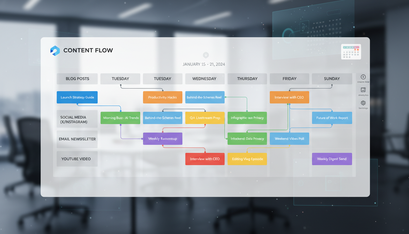 Content calendar for Fanvue