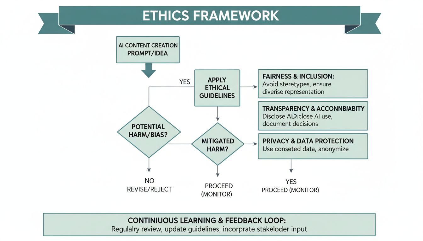 Ethics framework for AI content