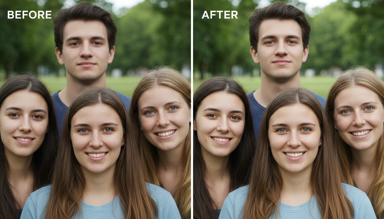 Qwen Edit 2511 multi-person consistency comparison