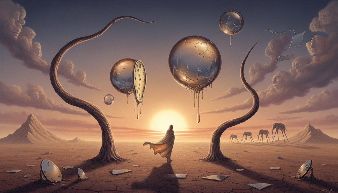 Surreal desert landscape