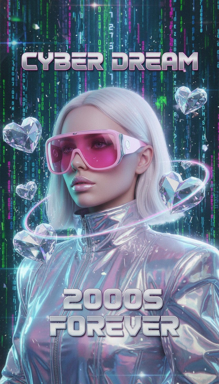 Y2K chrome aesthetic