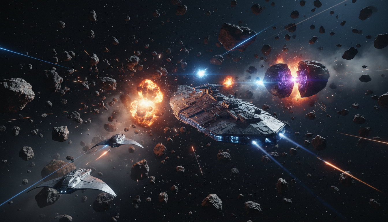 Cinematic sci-fi scene