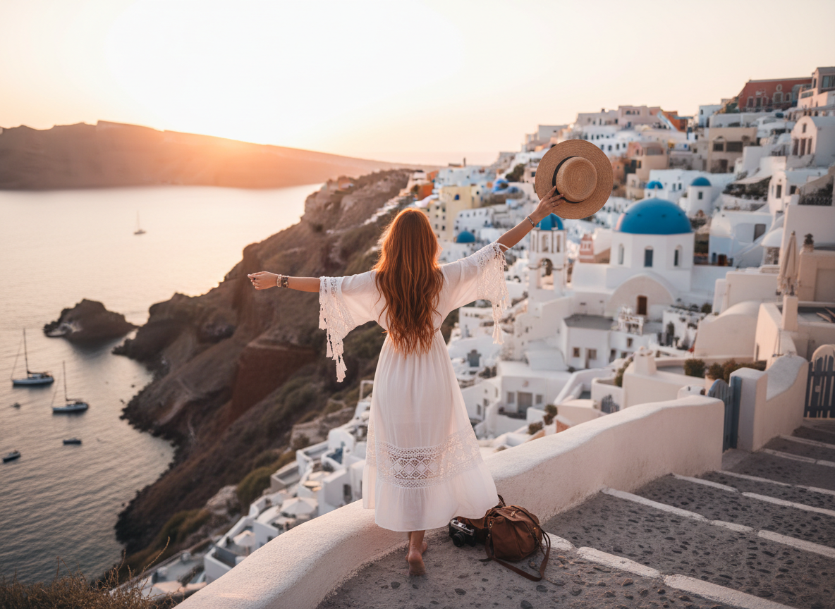 Travel influencer portrait