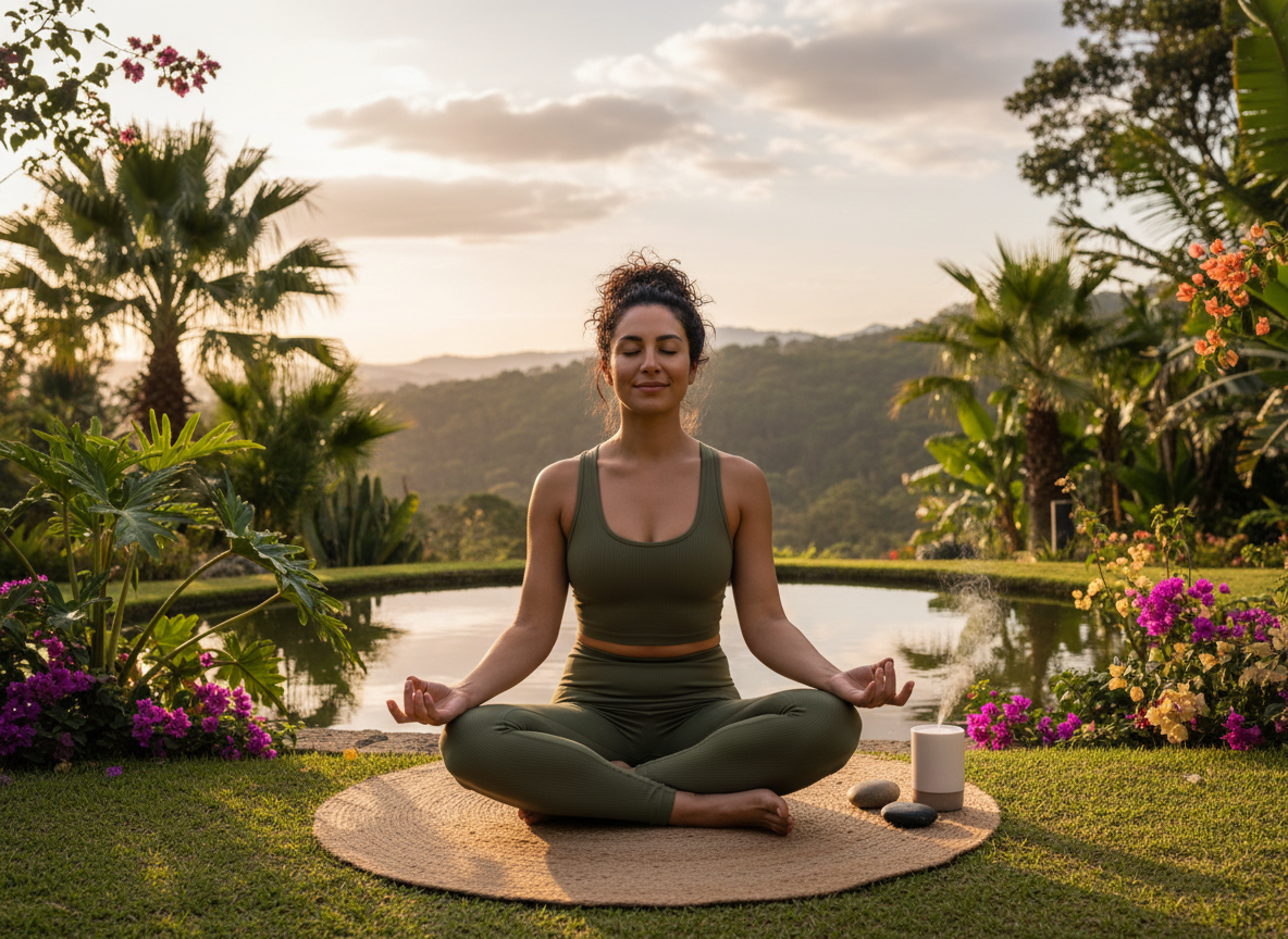 Wellness yoga influencer