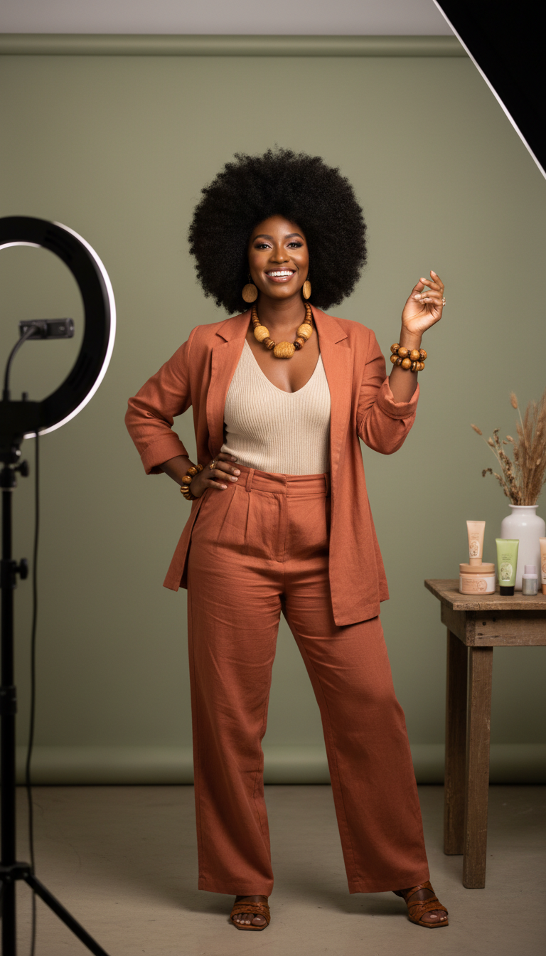 Natural hair beauty influencer