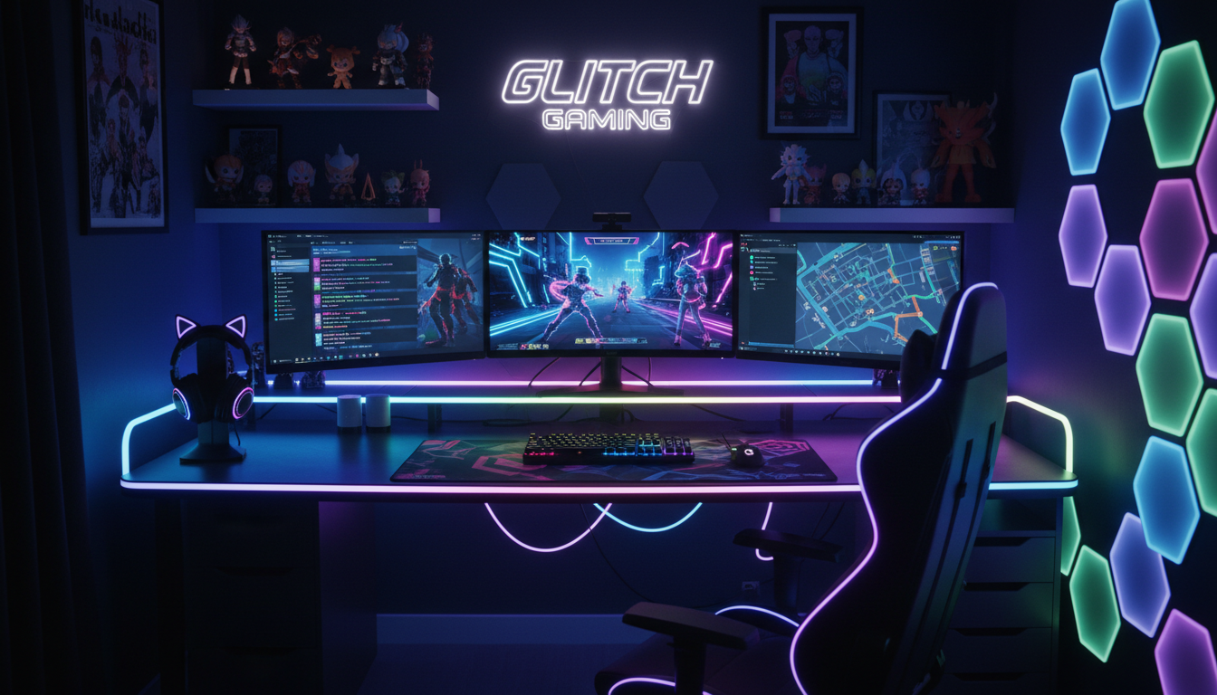 Gaming setup RGB lighting