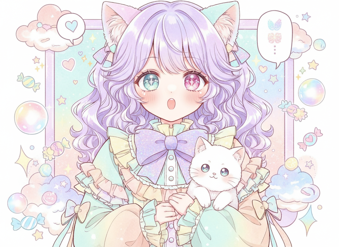 Kawaii anime character