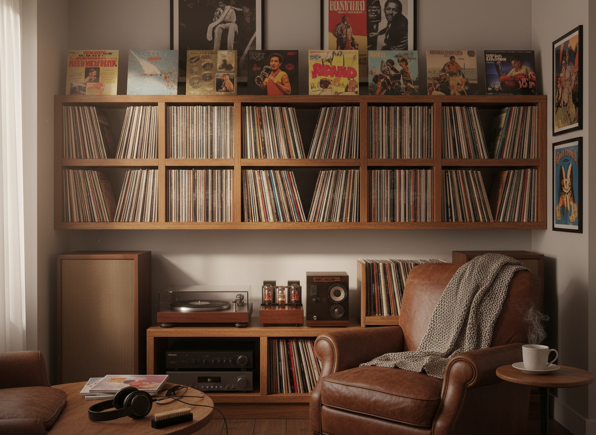 Vintage vinyl records