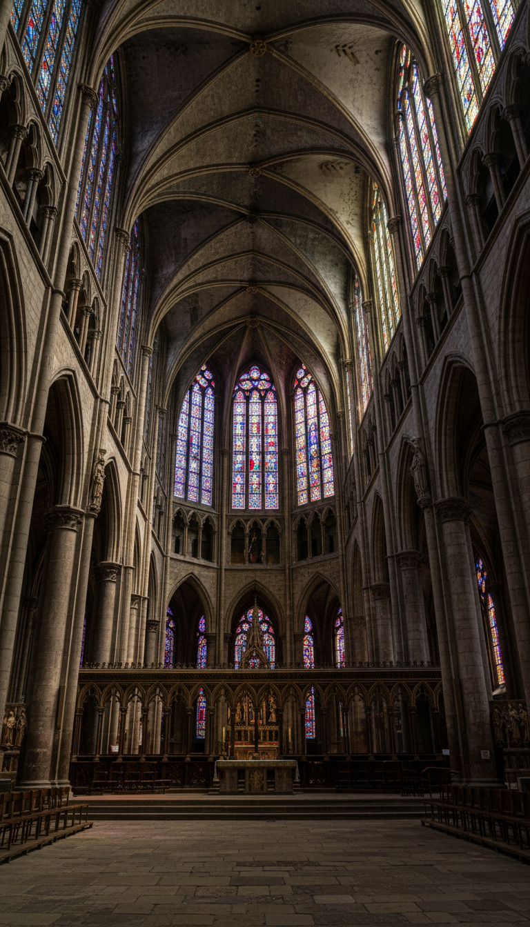Gothic cathedral interior