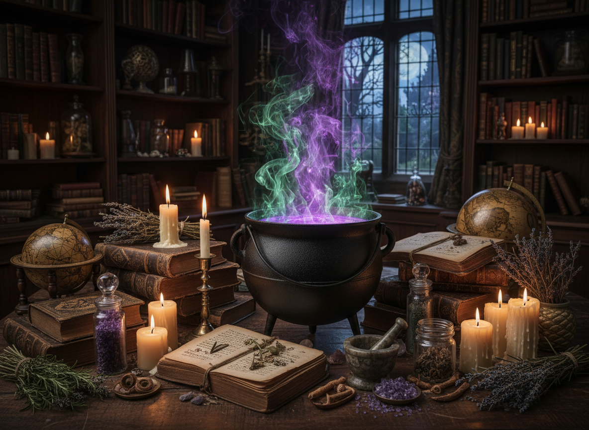 Witchy aesthetic portrait