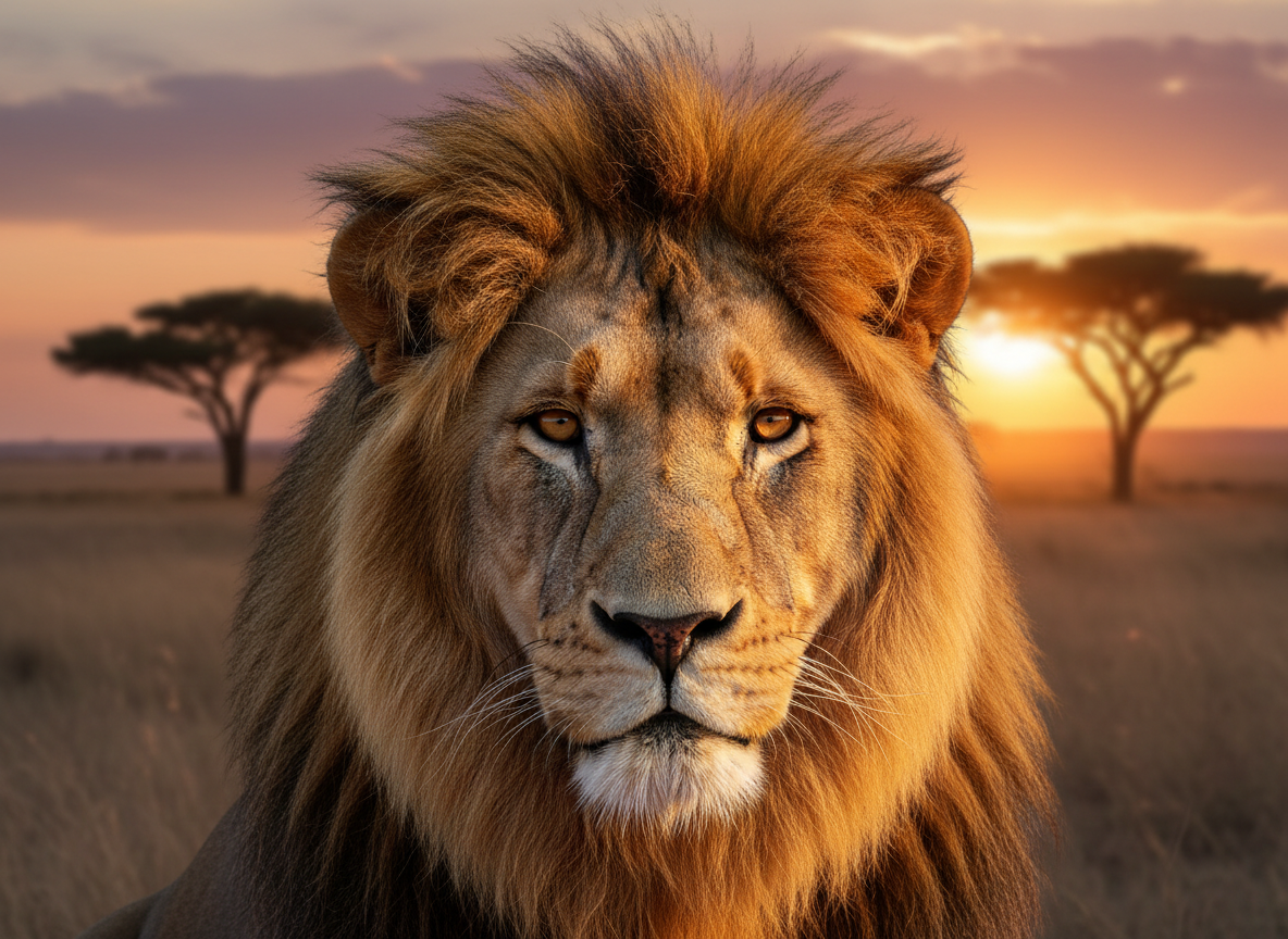 Lion wildlife portrait