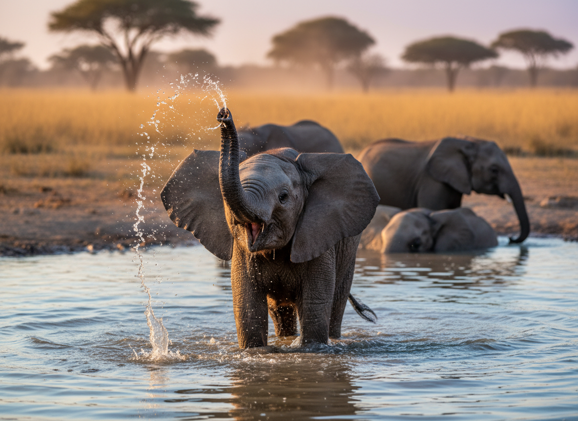 Baby elephant portrait