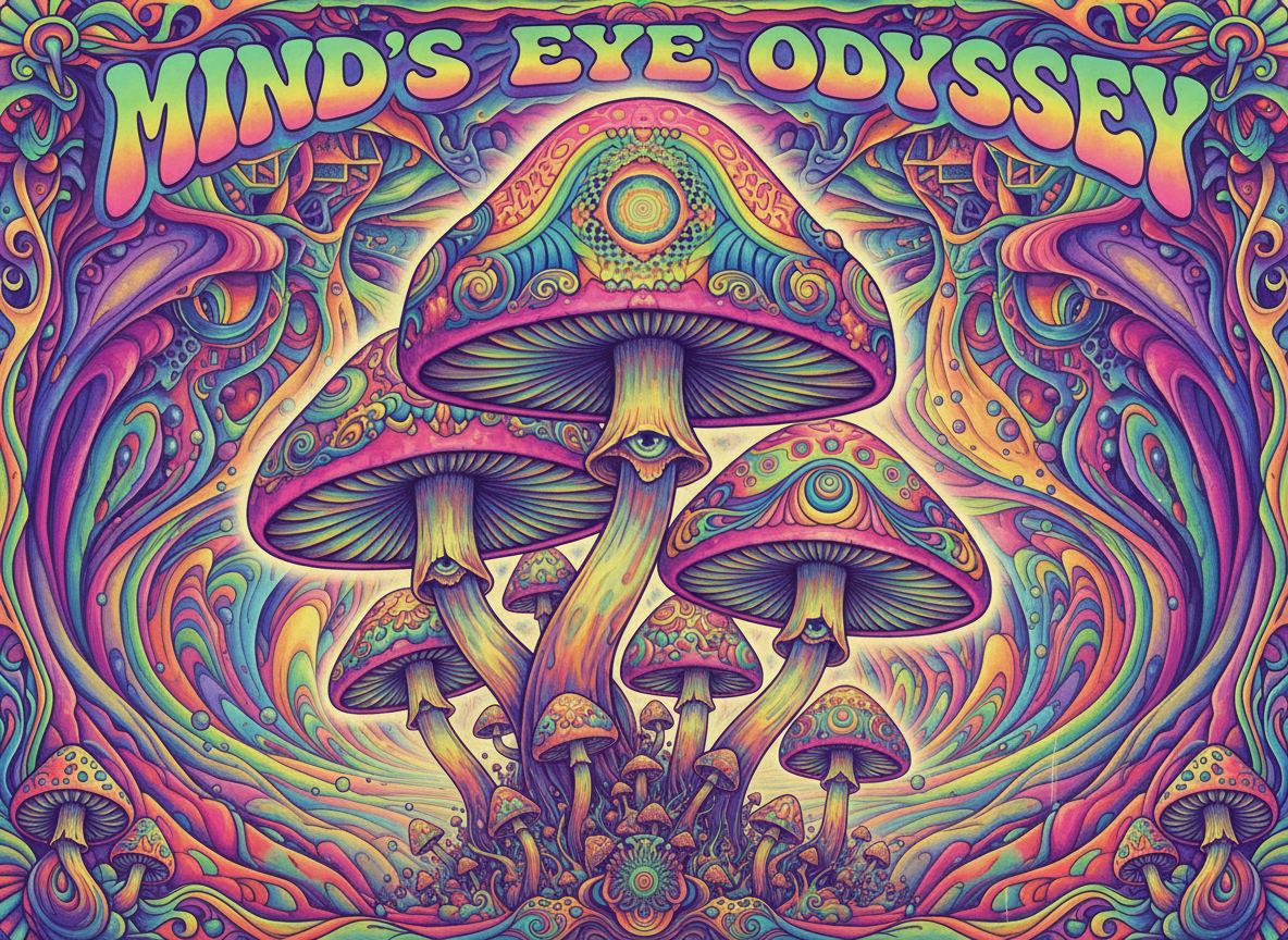 Psychedelic art pattern