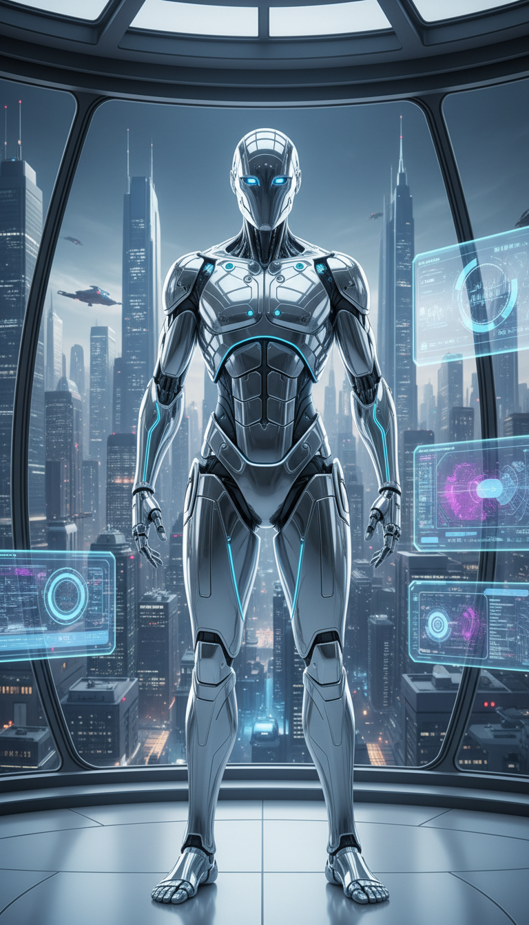 Android robot portrait