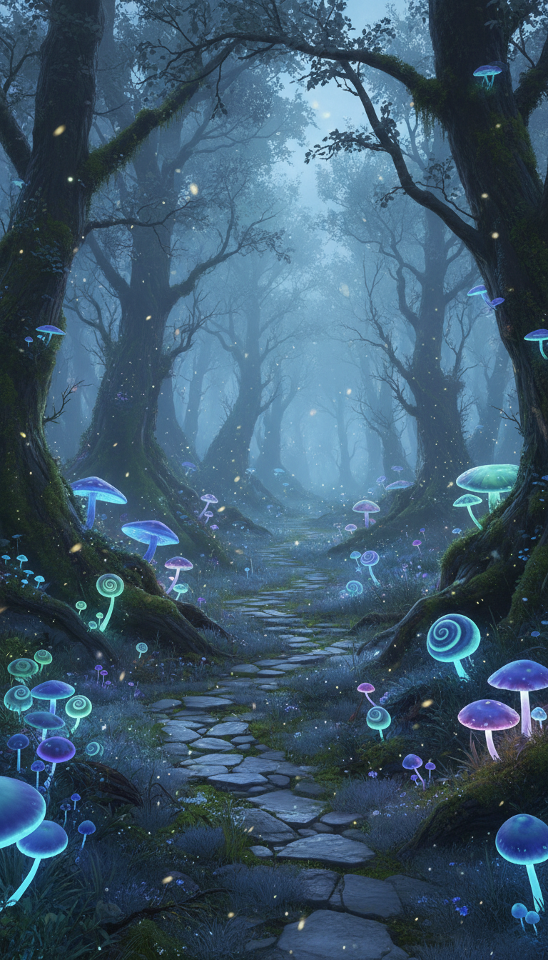 Magical mushroom forest