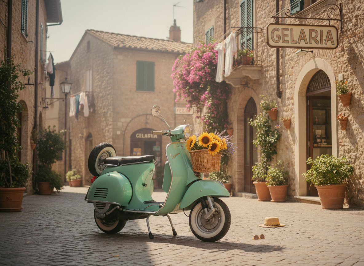 Vintage Vespa scooter