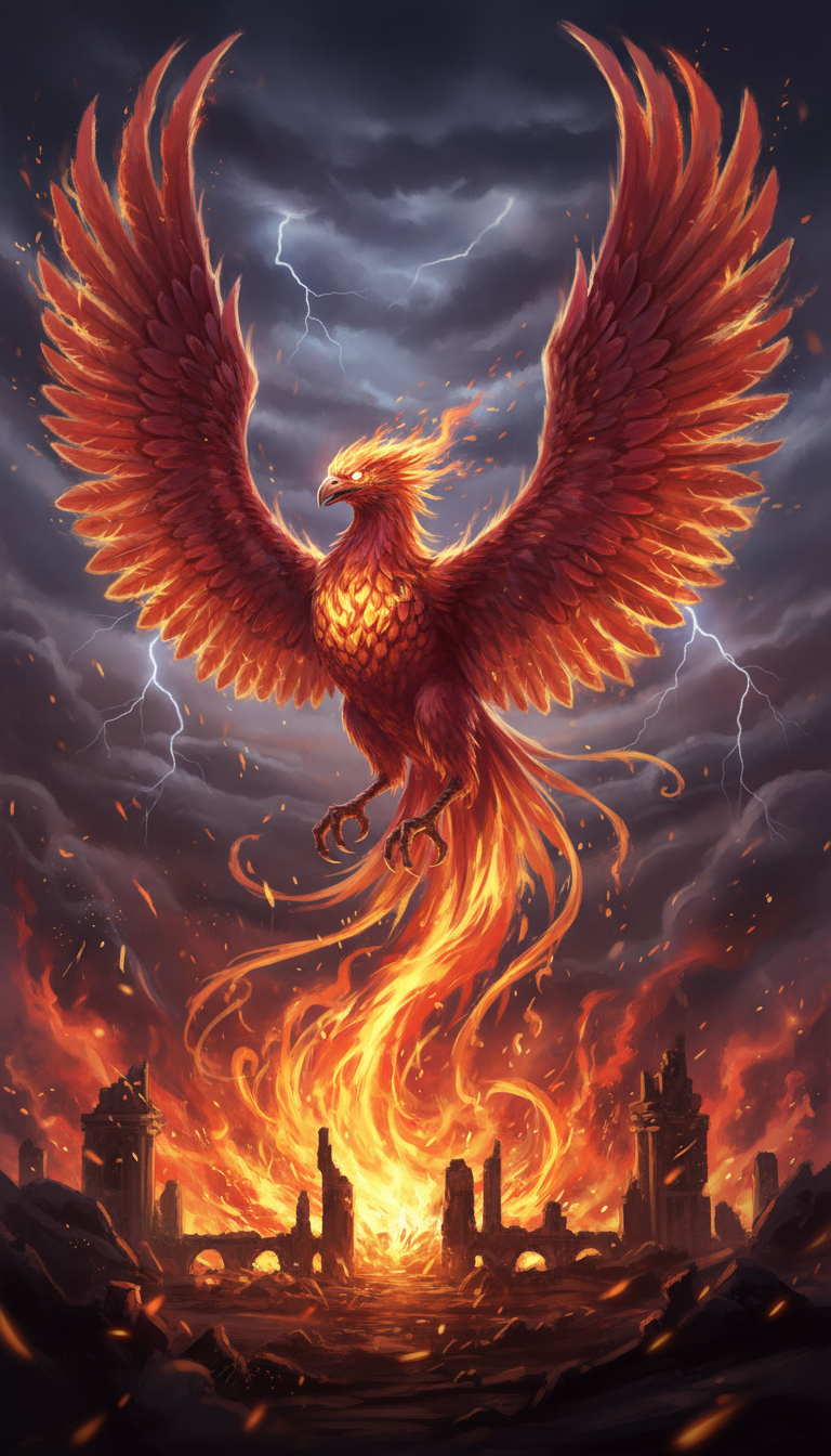 Majestic phoenix rising