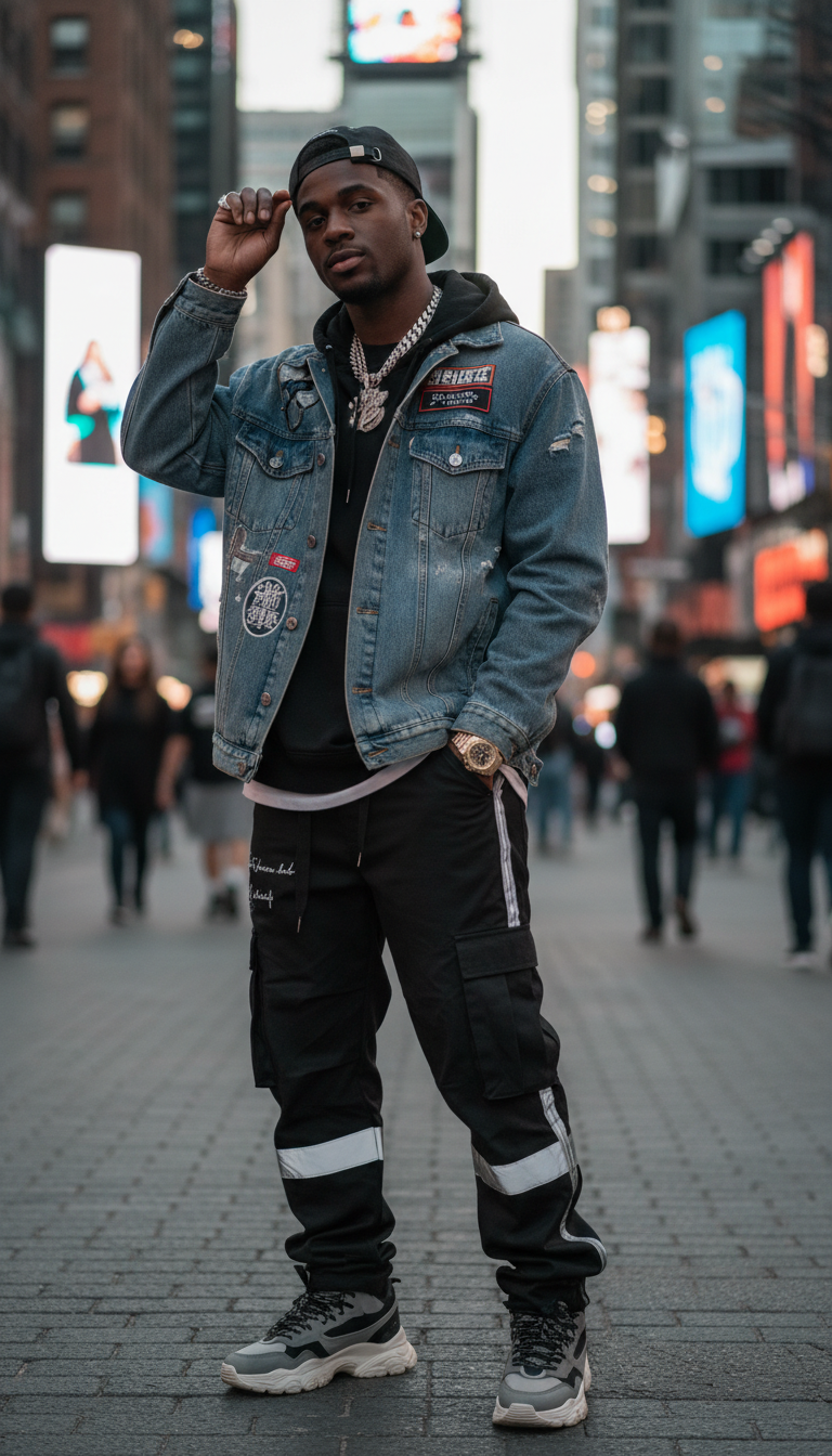 Black man streetwear influencer