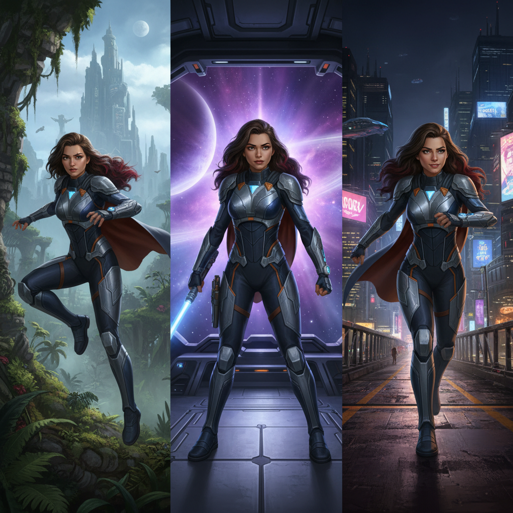 AI consistent character maintaining identity across multiple scenes