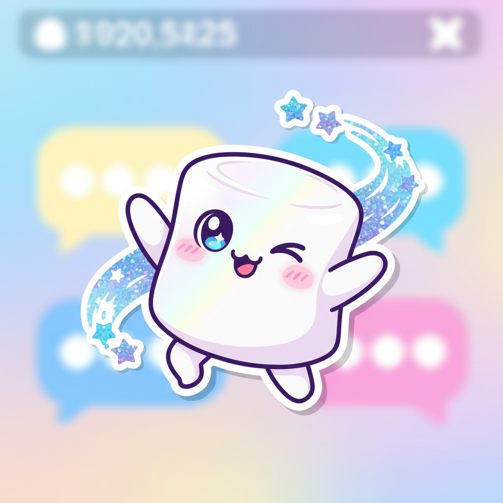 AI animated sticker with cute expressive character