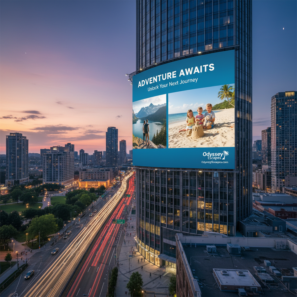 AI generated billboard advertisement mockup