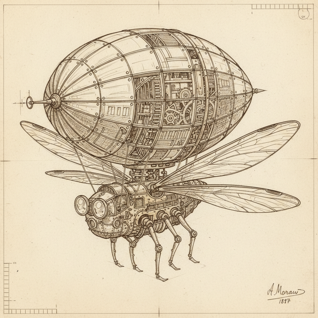 AI pen sketch crosshatching detailed linework