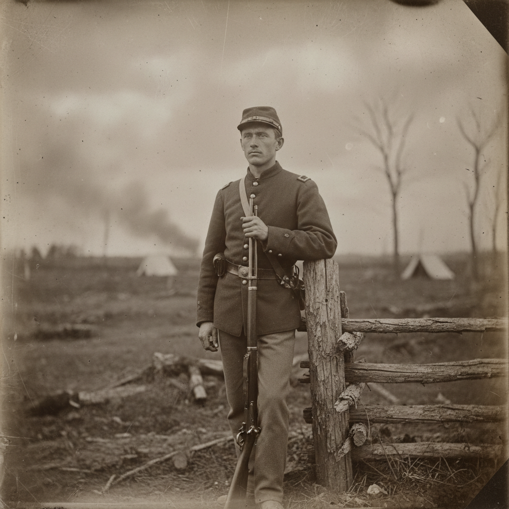 AI Civil War era 1860s daguerreotype historical photo