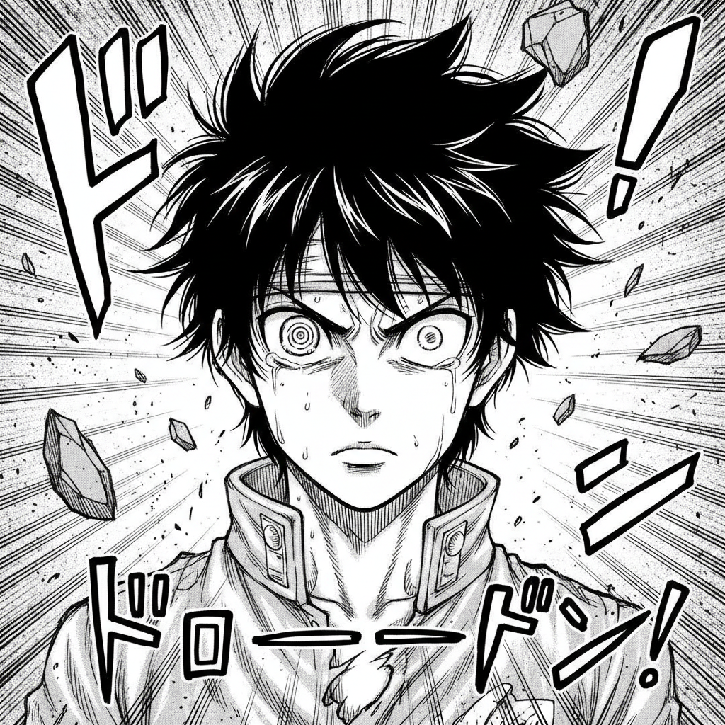 AI Japanese manga anime screentone illustration