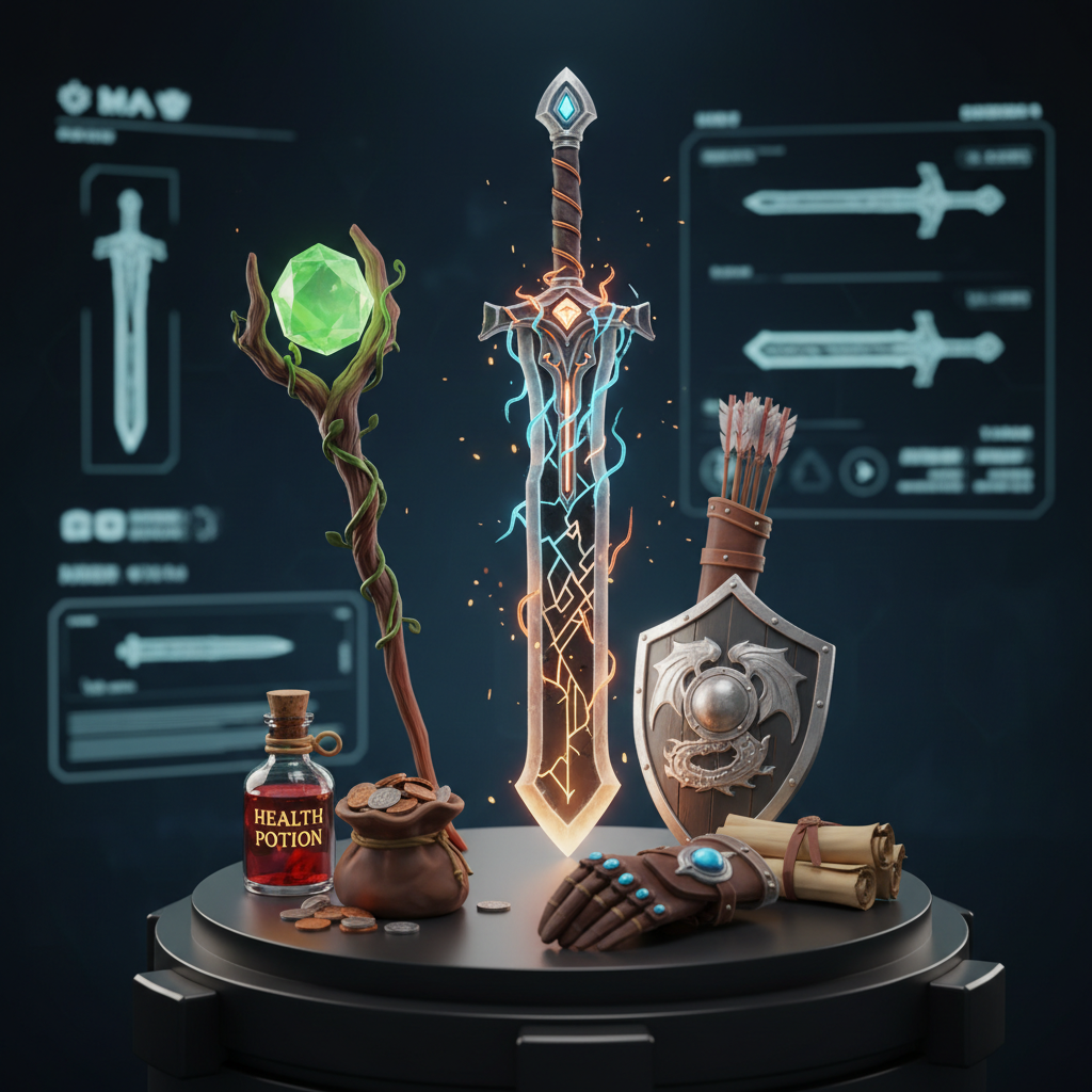 AI game asset 3D model props weapons items