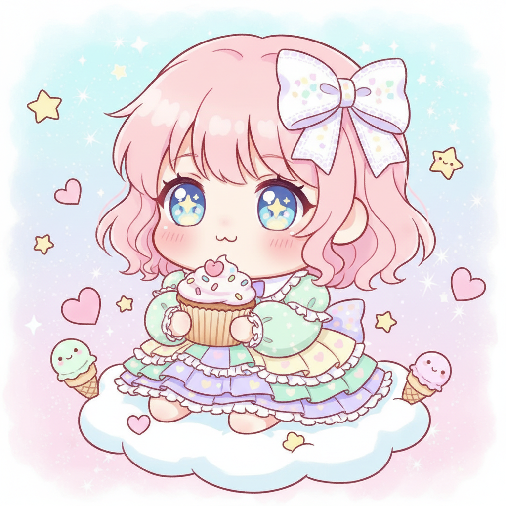 AI chibi cute super deformed anime kawaii character