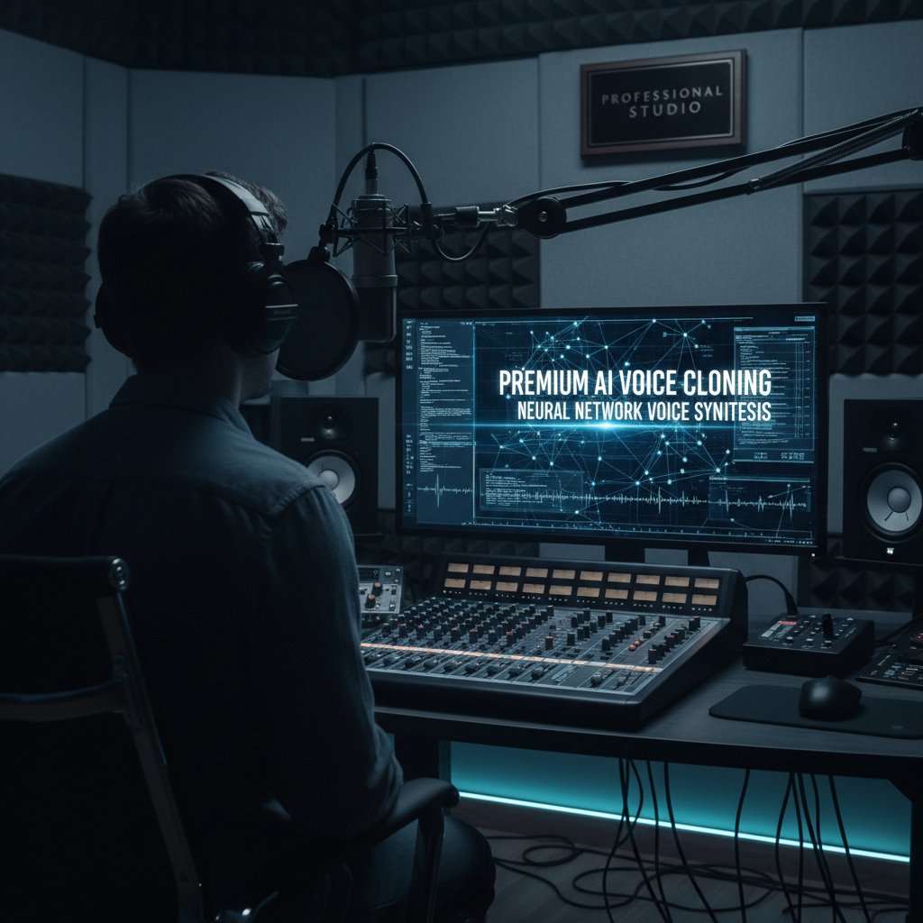 Premium AI voice cloning neural network voice synthesis