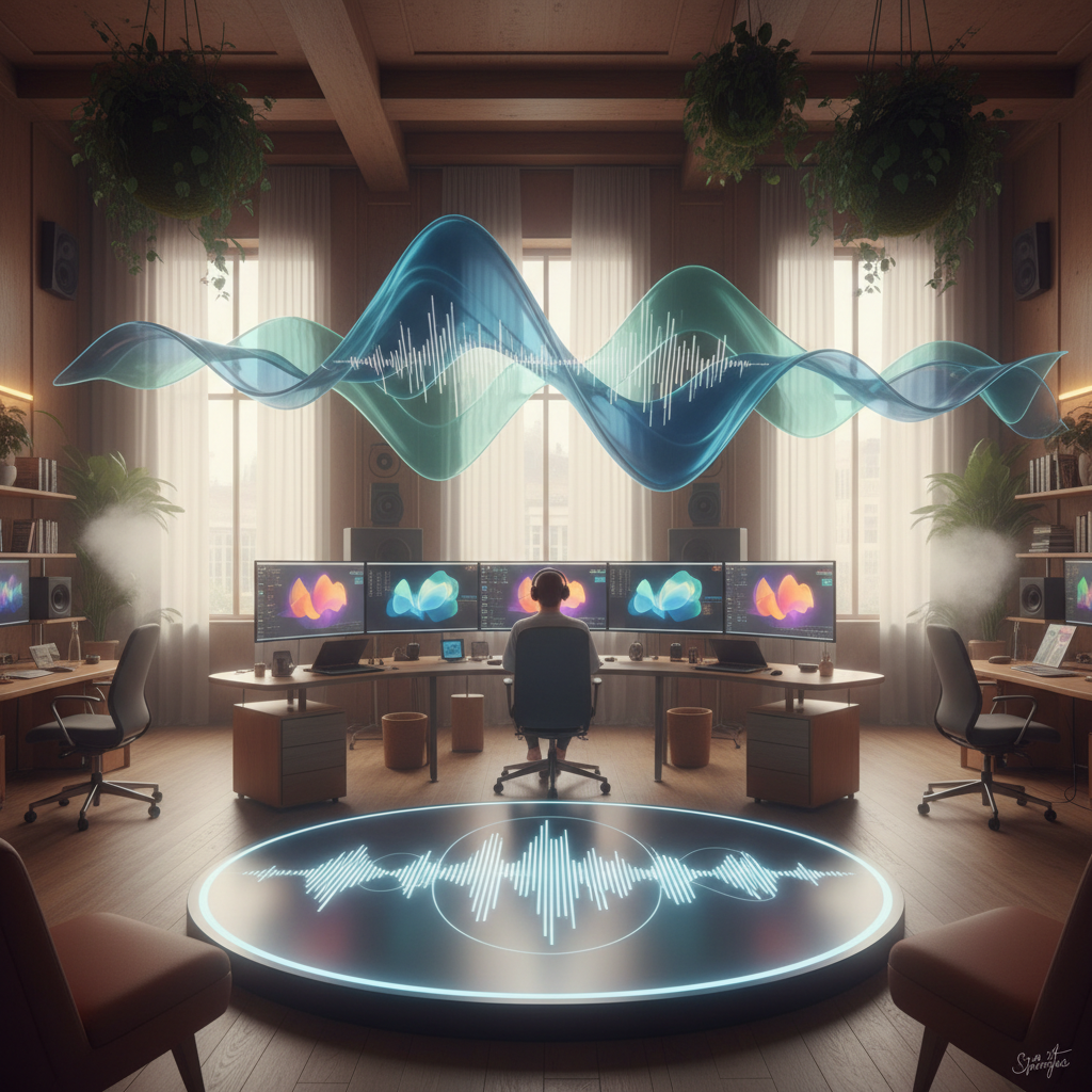 Background music ambient soundscape peaceful audio waves