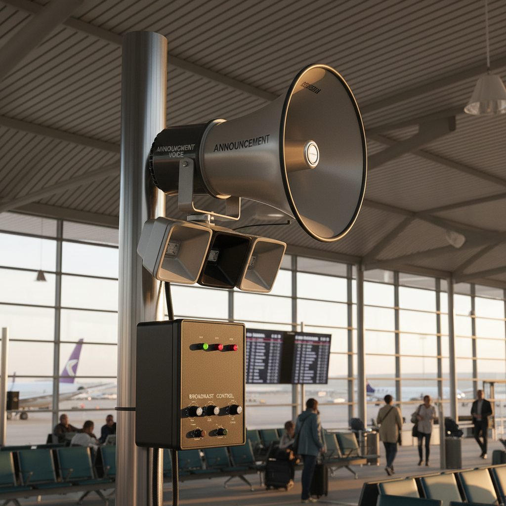 Announcement voice PA system speaker stadium broadcast professional