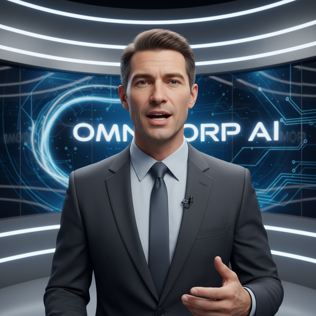 Talking avatar AI spokesperson photorealistic digital human presenter broadcast quality