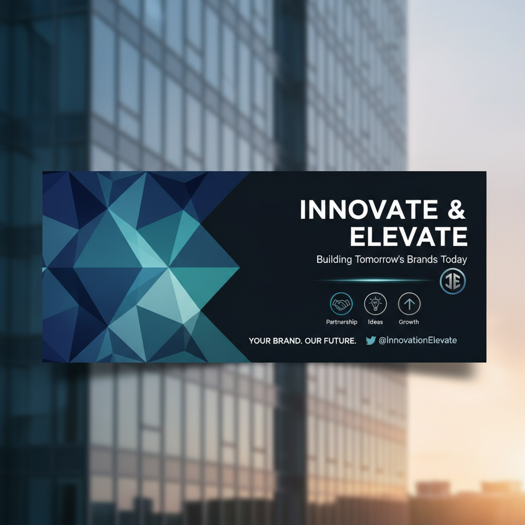 AI social media banner header graphic brand identity design